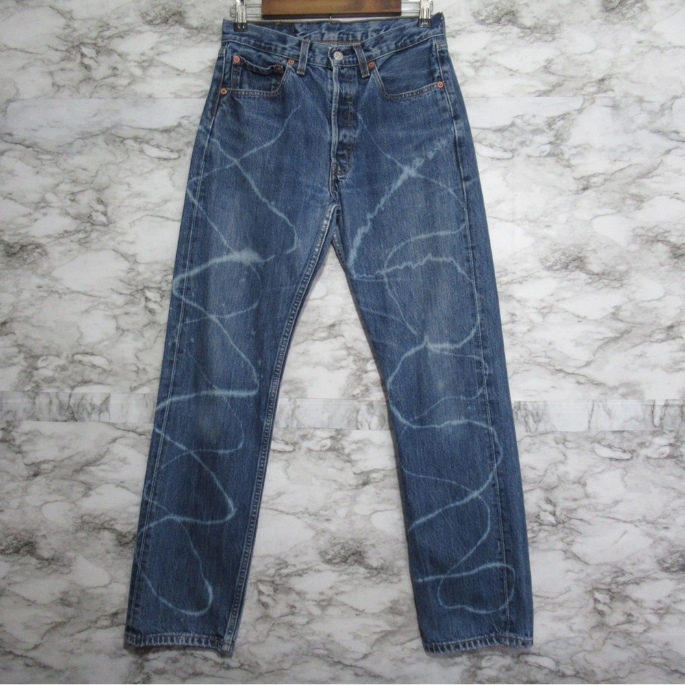 Levi’s Vintage Denim Jeans Bleach Acid Wash Detail Size 27 - Picture 1 of 17